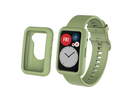 Correa de Silicona ajustable antiarañazos para Huawei Watch Fit - verde menta