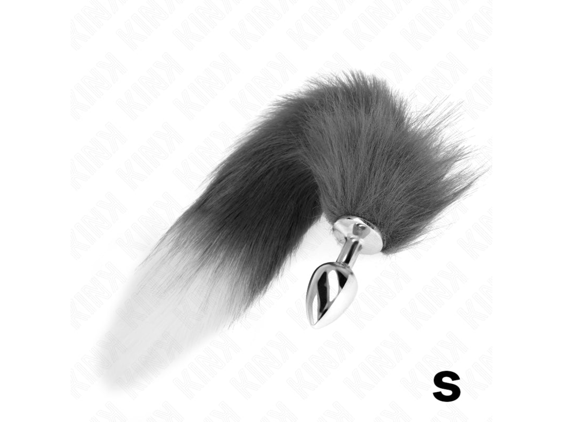 Kink - Plug Anal Talla S 7 X 3 Cm Con Cola Sinttica 40 Cm Gris Y Blanco |  Worten.es