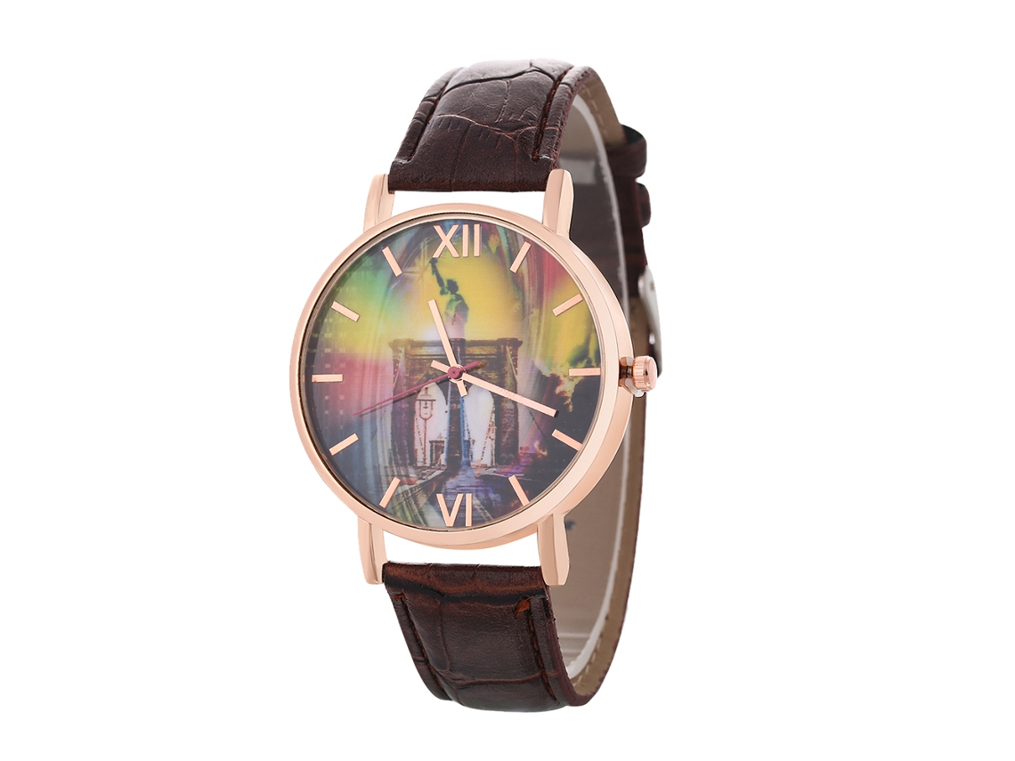 Reloj De Cuarzo Elegante Y Casual Unisex Para Parejas Regalo (café)