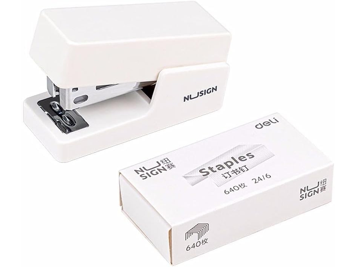 Mini grapadora con grapas 24/6 26/6, pequeña y elegante grapadora de papel para material de oficina y escolar.
