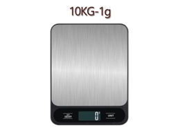 Báscula De Cocina Electrónica (negra) De 10 Kg Con Pantalla Lcd En Blanco Y Negro