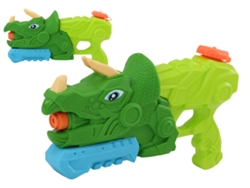 Pistola de agua de dinosaurio Triceratops verde 1000 ml alcance 7 M B.active