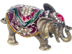 Cajita Elefante Gris de Metal 4X3X8cm Caja Caja Bonita Cajita Madera Regalo