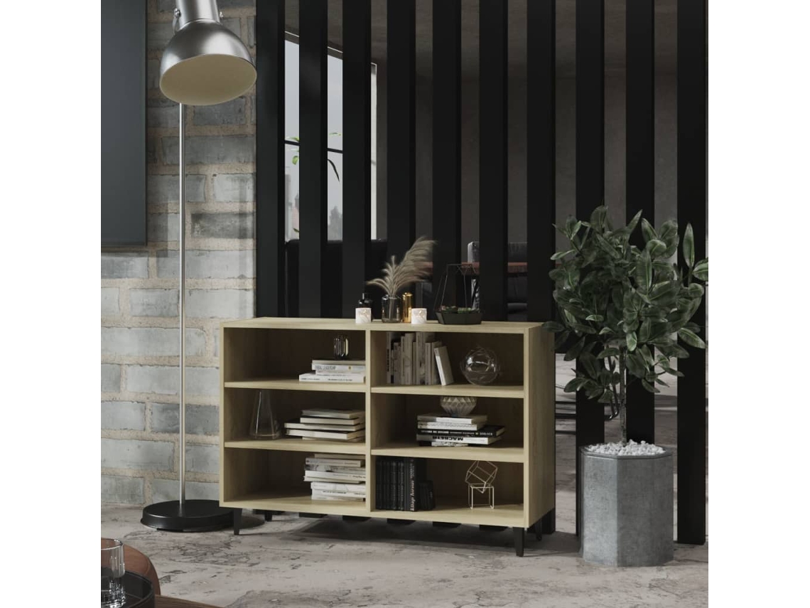 Aparador De Madera Contrachapada Roble Sonoma 103,5x35x70 Cm