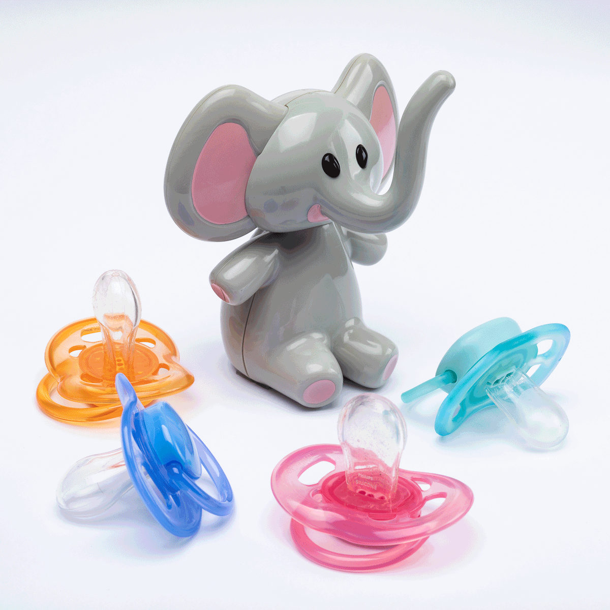 Porta-Chupetes MELII (10 x 8,5 x 6,5 cm - Plástico sin BPA - Multicolor)