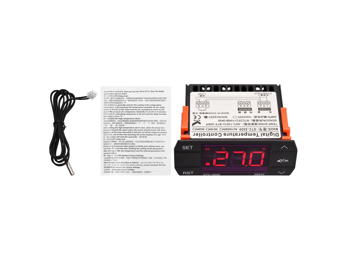 Controlador De Temperatura Digital Inteligente, Termostato De 30 A Y 220 V Para Refrigerador Con Calefacción/refrigeración.
