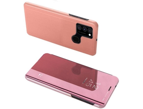 Carcasa Galaxy A12 LMOBILE Clear View Rosa