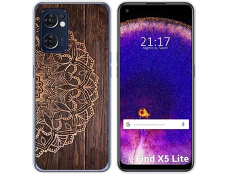 Carcasa Oppo Find X5 Lite 5G TUMUNDOSMARTPHONE Dibujos Madera 06 Multicolor