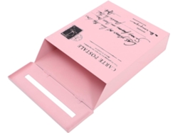 Buzón Hierro Montaje Pared Cerradura, Estilo Vintage Rosa,