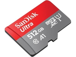 Tarjeta de Memoria Micro SDXC SANDISK Extreme (512 GB - 150MB/s) + Adaptador
