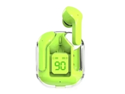 (verde) Auriculares Inalámbricos Bluetooth Con Pantalla Led Y Sonido Estéreo Hi-fi