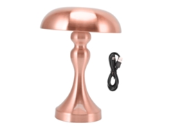 2026-lámpara De Mesa Recargable Forma De Champiñón 3 Velocidades Touch Regulable Luz Nocturna Hogar Cobre