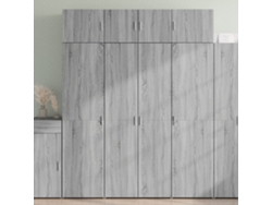 Aparador De Madera De Ingeniería Gris Sonoma 80x42,5x185 Cm