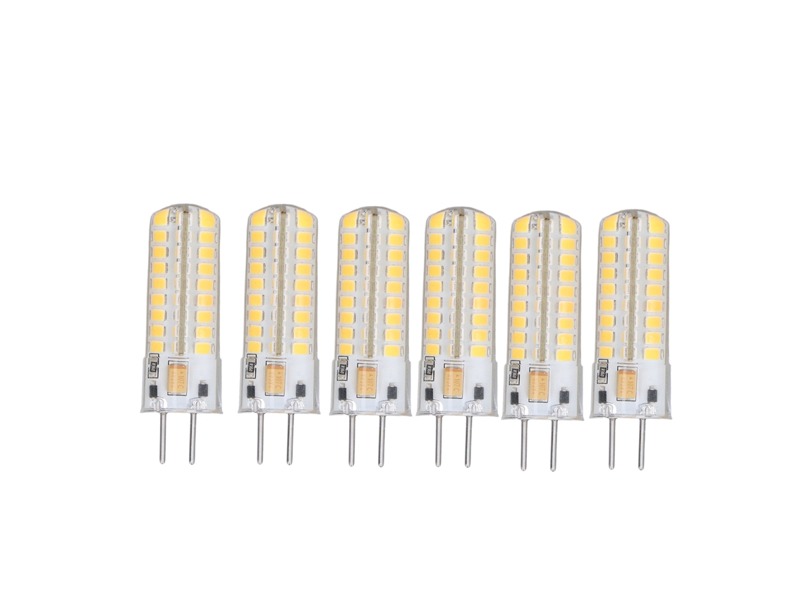 2026-6pcs Bombilla Led Gy6.35 7w Ac Dc12v 700lm 72 Leds Luz De Maíz 360° Para Lámparas Colgantes Techo Luz Cálida(2700k-3000k)