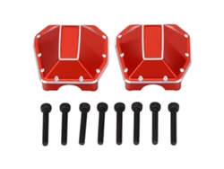 Tapas De Eje Delantero Y Trasero De Aleación De Aluminio Para Coche Rc Scx10 Pro, Color Rojo.