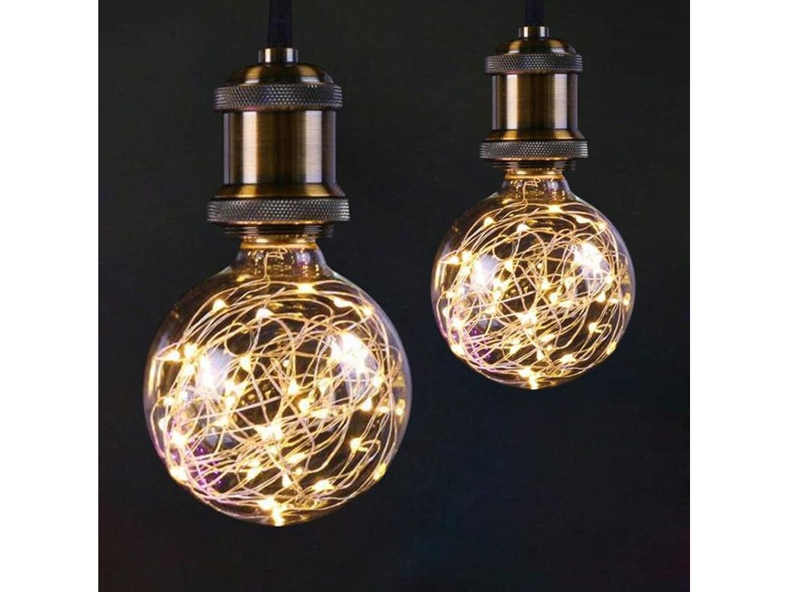 Bombillas Led Fairy G95 Base E27 Luz Cálida Ambiente Decoración Hogar Fiesta Pack 2