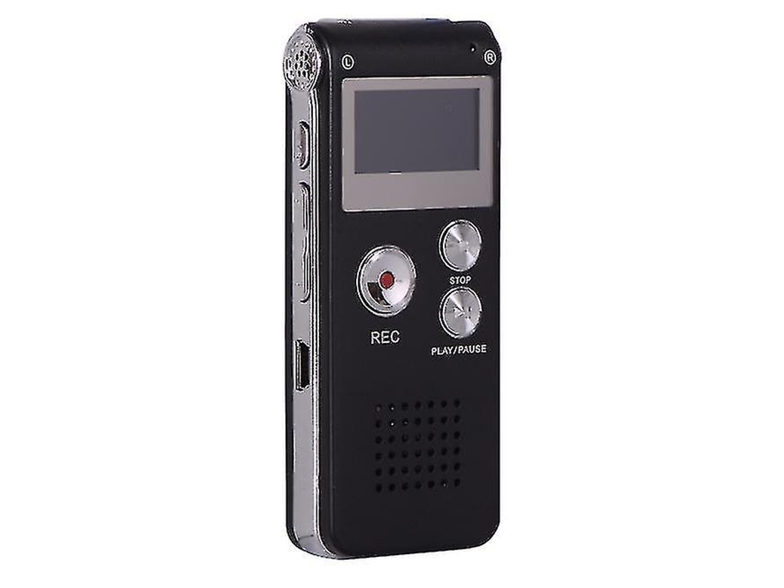 Grabadora de voz digital de 8 GB con reproductor de música MP3 USB para grabar entrevistas, conversaciones y discursos Yizhood (negro)