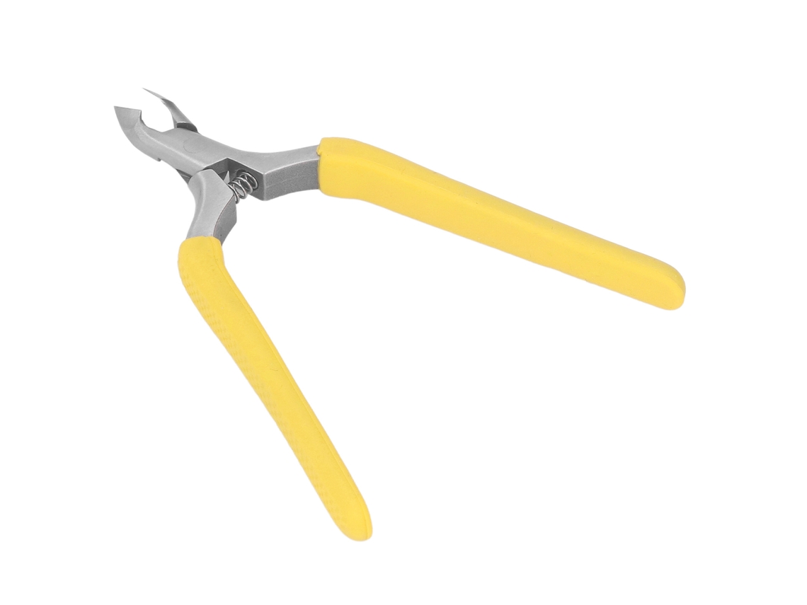Tijeras para uñas Rebe-Nail, cortacutículas, herramientas de manicura, removedor de cutículas de acero inoxidable, amarillo.