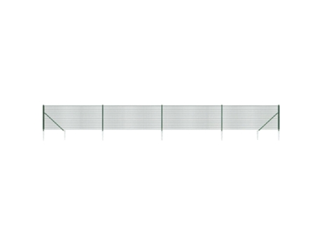 Cerca de alambre con pinchos de anclaje verde VIDAXL (1000 x 3.2 x 80 cm)