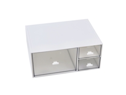 Organizador De Escritorio Apilable De Plástico Transparente Con Cajón Para Oficina Y Tocador.