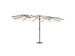 Venice Sombrilla Doble  Recta Ovalada Crudo 2,7 X 4,6 M