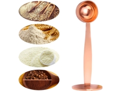 2026-31897-cuchara Tamper De Café De Acero Inoxidable Con Mango Largo Color Rosa Oro Para Café Molido