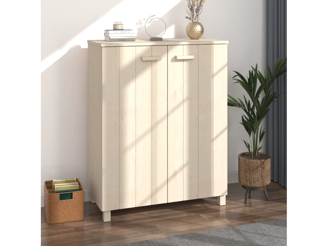 Zapatero | Armario Zapatero Hamar Madera Pino Maciza Marrón Miel 85x40x108 Cm