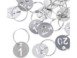 Llaveros Numerados Del 1 Al 20 En Acero Inoxidable