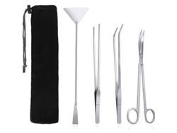 Kits De Herramientas Para Acuarios, Herramientas De Limpieza 4 En 1, Tijeras Y Pinzas De Acero Inoxidable Para Plantas Acuáticas.