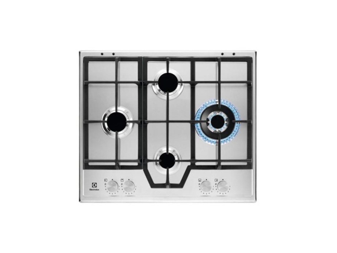 Estufa de gas Electrolux Kgs64562sx Steppower gris con frente de acero inoxidable