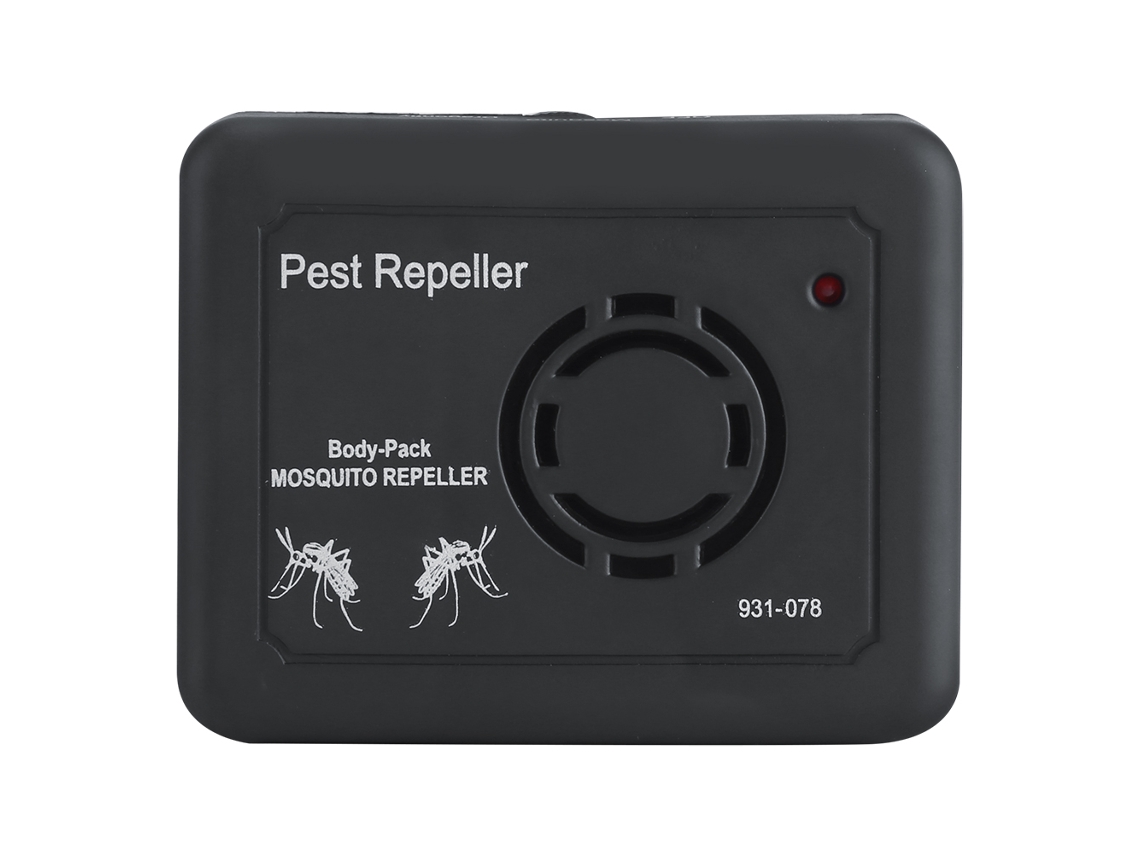 Mini repelente de mosquitos electrónico ultrasónico portátil para uso en interiores y exteriores.