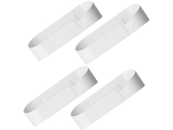 Estante Adhesivo Almacenamiento Pared 4 Piezas Polipropileno Blanco Bandeja Drenaje Organizador Práctico Baño