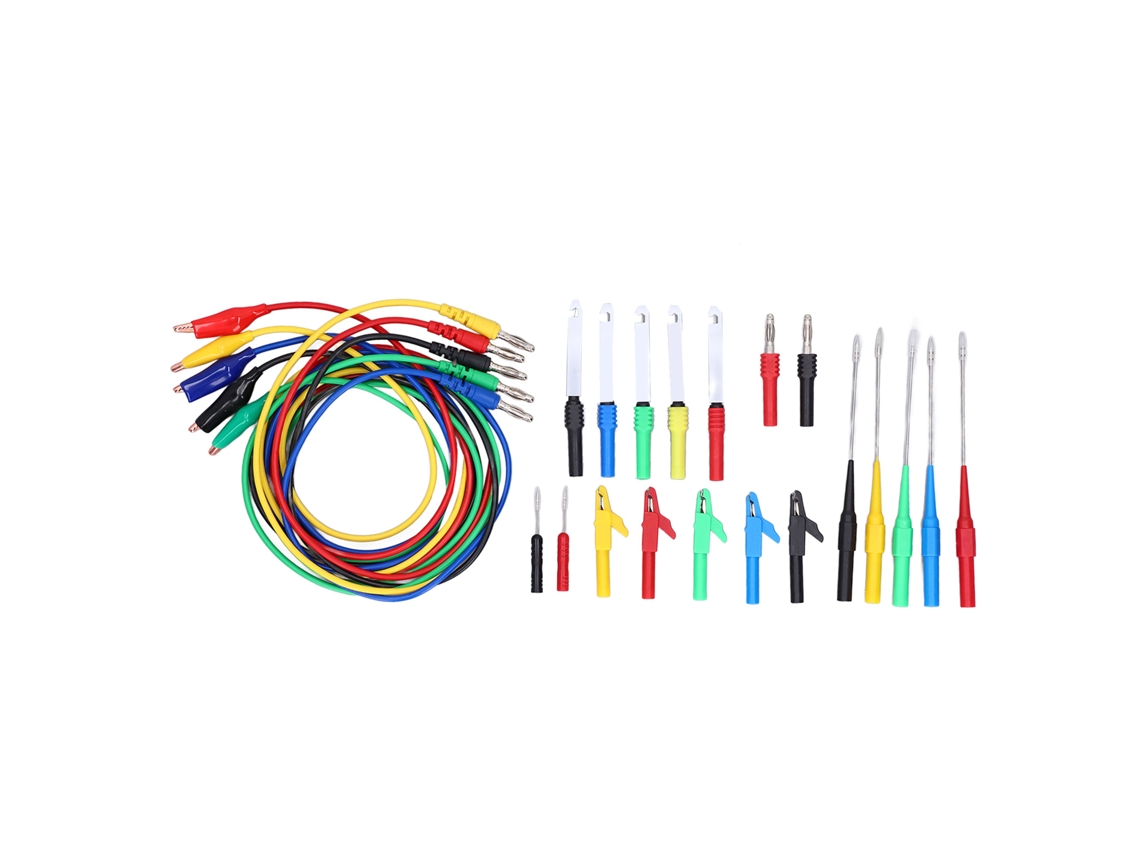 Kit De Cables De Prueba Con Conector Banana De 4 Mm, Buena Conductividad Para Pruebas Electrónicas Profesionales.