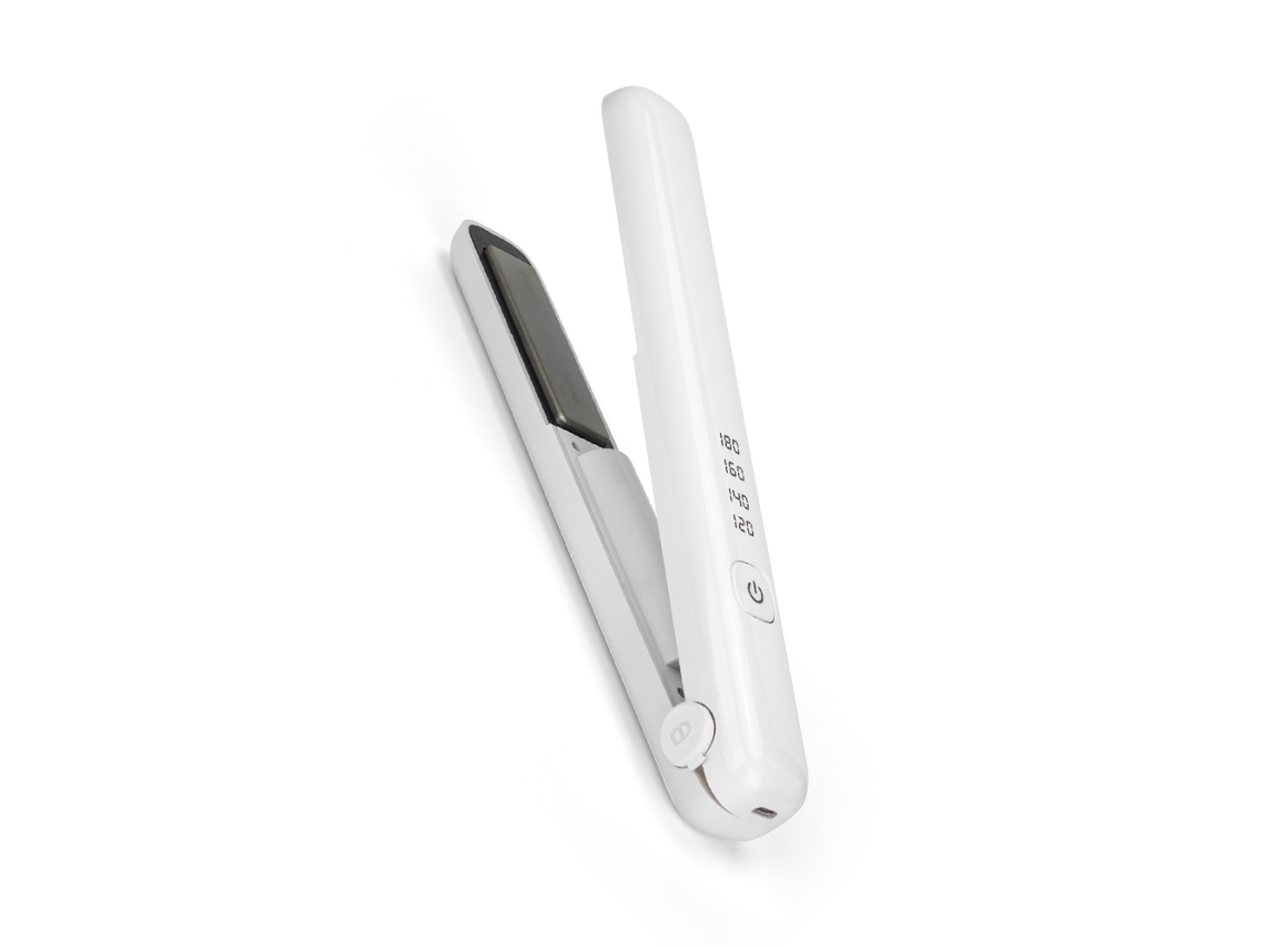 Plancha de cabello con carga inalámbrica USB, recubrimiento de cerámica y turmalina