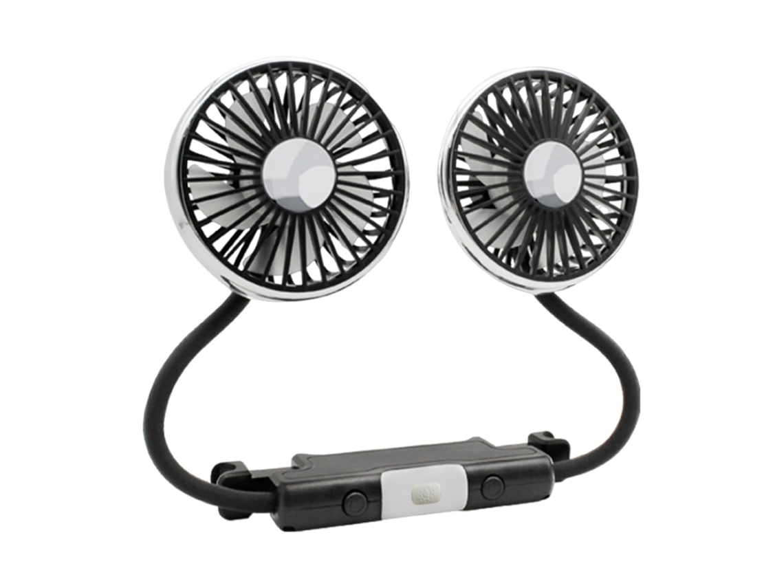Ventilador para asiento de coche con dos cabezales, ventilador de refrigeración para coche con dos cabezales, 3 velocidades y ventilador Jortmrd Air