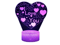 Luz De Noche Decorativa Led En Forma De Corazón "te Amo", Un Regalo Romántico Para El Día De San Valentín.