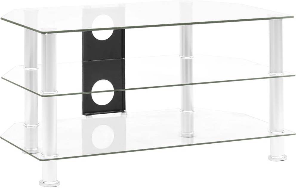 Mueble Para Televisor vidaxl vidrio templado transparente 75x40x40cm tv 249538 75 40
