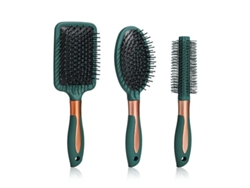 Peine De Masaje Con Púas De Nailon Para Desenredar El Cabello Rizado - Secador De Pelo (verde)