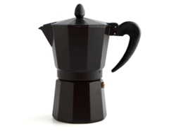 Cafetera Italiana QUID Metal Baquelita (3 Tazas - Negro)