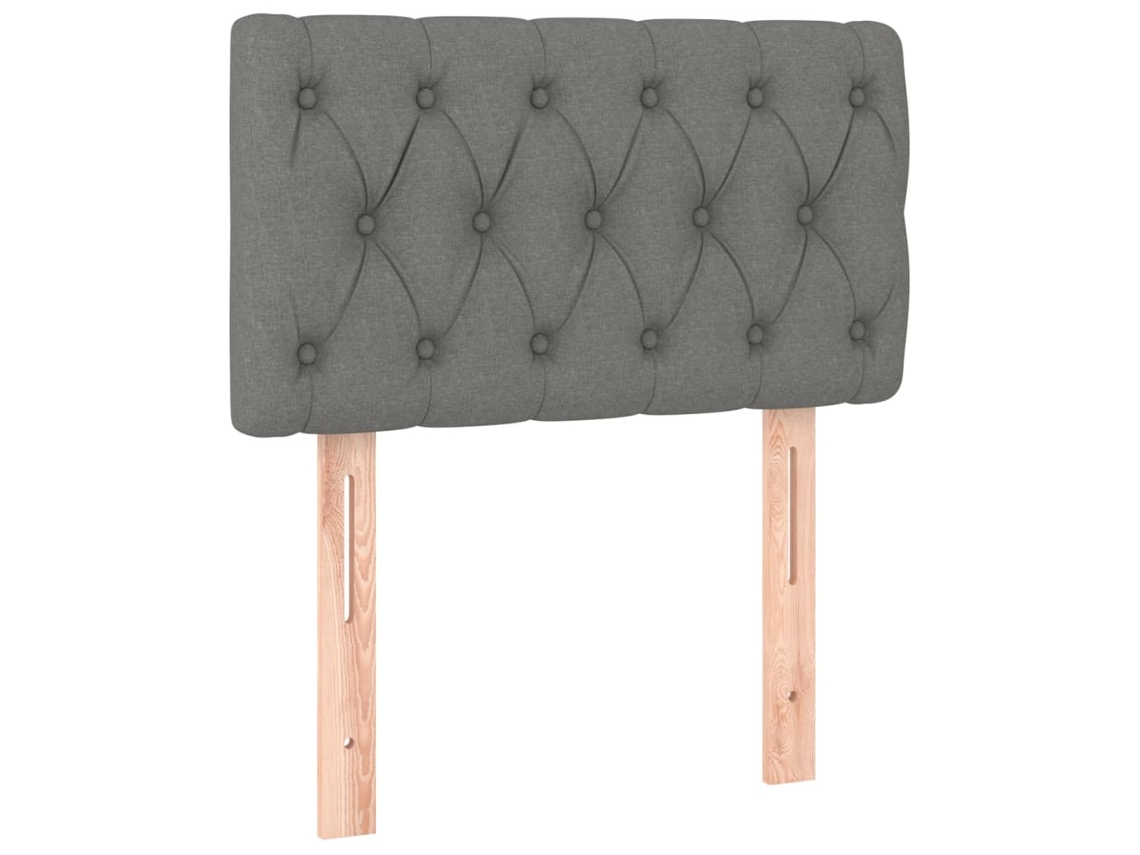 Cabecero de cama de tela gris oscuro MAISON EXCLUSIVE (80x7x78 cm)