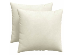 Cojines De Sofá 2 Uds Crema 50 X 50 Cm Tela De Pana