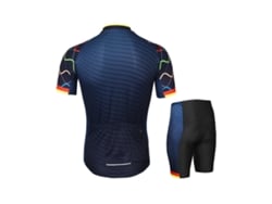Conjunto De Ropa De Ciclismo Para Hombre Camiseta Manga Corta Y Pantalones Cortos Con Relleno 3d Secado Rápido