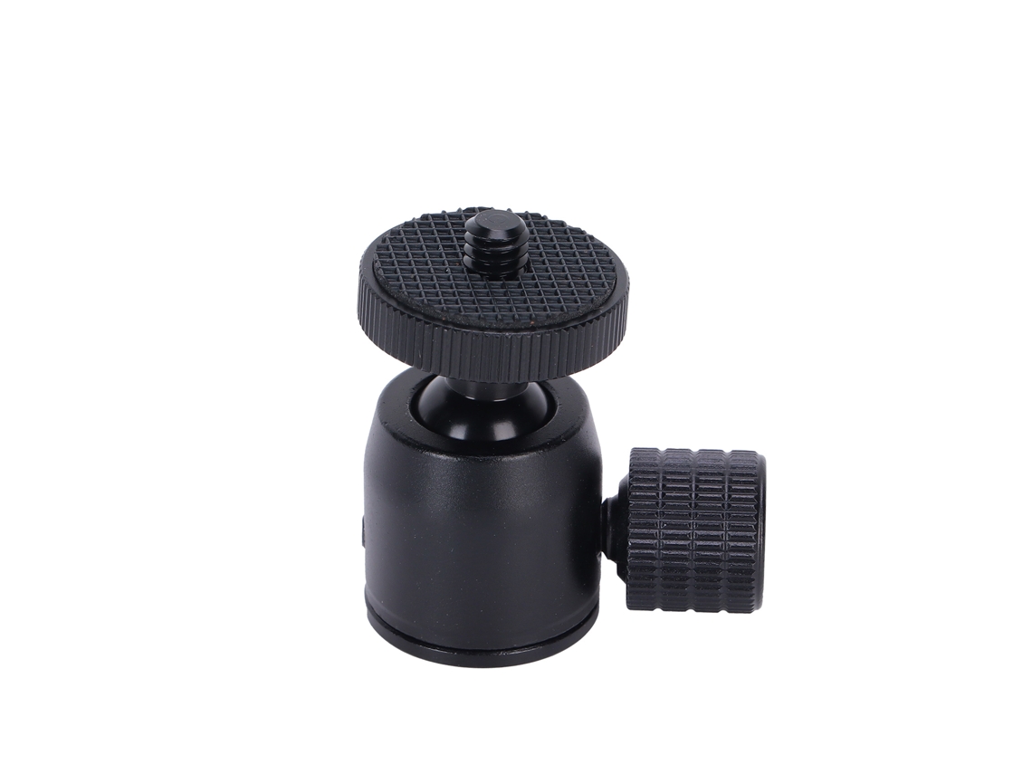 TRUYUETY Mini trípode con cabeza esférica, adaptador con rosca 1/4 y soporte para flash para cámara DSLR y luz anular