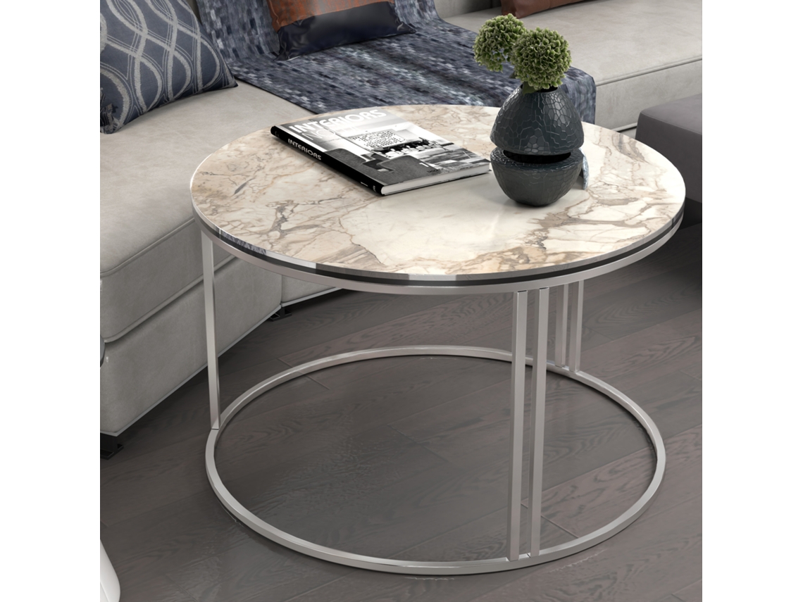 Mesa de Centro [EN.CASA] (50 x Ø 70 cm - Aglomerado - Multicolor)
