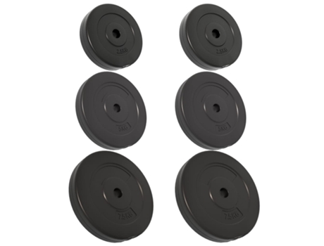 Discos De Pesas VIDAXL 6 Piezas Cemento 30 Kg