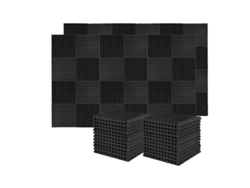 60 Paneles De Espuma Aislante Acústica Para Paredes De Estudio, 30x30x2,5 Cm, Color Negro.