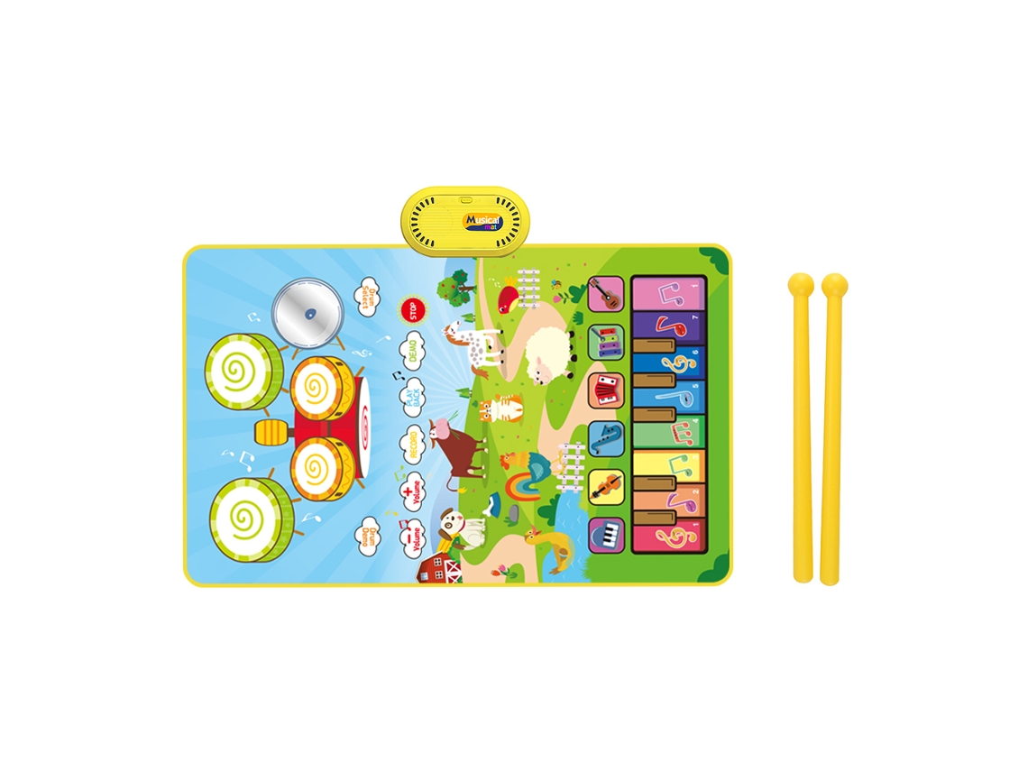 Tapete Musical Para Niños Pequeños De 80 X 50 Cm, Piano De Suelo, Teclado, Tambor, 6 Efectos De Sonido De Instrumentos.