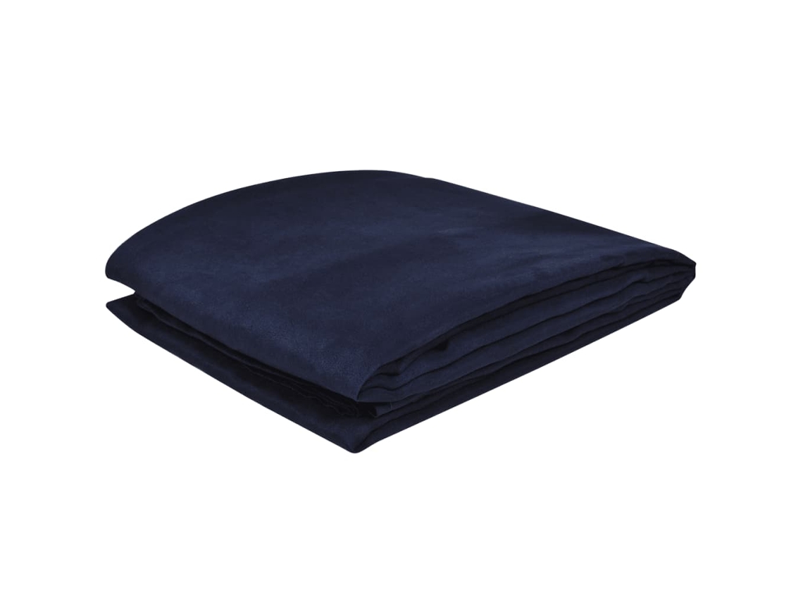 Maison Exclusive - Manta de sofá de microfibra azul marino 270 x 350 cm