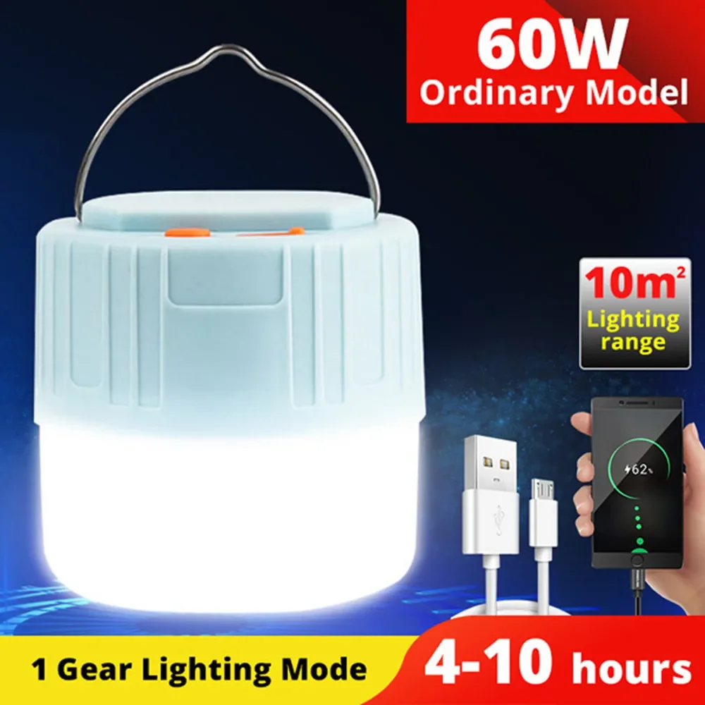 Luz solar LED para acampar, linterna portátil, impermeable y recargable para tiendas de campaña y emergencias al aire libre. Aeuzwr