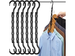 Cabides Mágicos De Plástico Que Economizam Espaço Para Armazenamento De Roupas 6 Unidades 